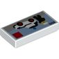 Tile 1 x 2 with Classic Policeman Car Set Box print