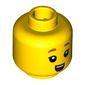 Minifig Head Birthday Party Girl, Small Mouth Laugh Teeth