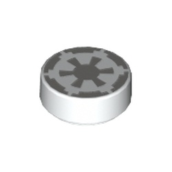Tile Round 1 x 1 with Imperial Logo print