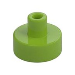 LEGO part 31561 PLATE 1X1 W/3.2 SHAFT/1.5 HOLE in Bright Yellowish Green/ Lime