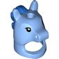 Costume / Mask, Horse with Hole in Top and Mane Blue Print
