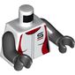 Torso Racing Jacket with 'S' Print, Black Arms and Hands