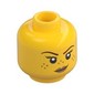Minifig Head, Freckles, Peach Lips, Smirk / Left Eye Winking