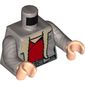 Torso Coat with Tan Fur Trim over Red Undershirt, Belt Print, Flat Silver Arms, Light Nougat Hands
