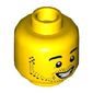 Minifig Head, Beard Stubble, Smiling with Teeth / Neutral