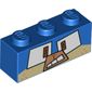 Brick 1 x 3 with Puppycorn, Square Eyes Print