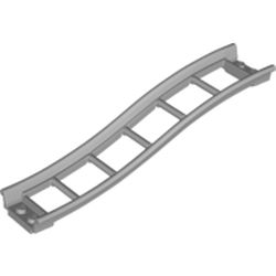 LEGO part  RAIL 2X16X3, BOW, INV., W/ 3.2 SHAFT in Medium Stone Grey/ Light Bluish Gray