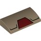 Slope Brick Curved 2 x 4 x 2/3 No Studs, with Bottom Tubes and Iron Man Mask print