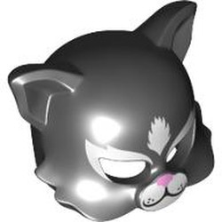 Costume / Mask, Cat with Eye Holes, Bright Pink Nose Print