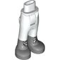 Minidoll Hips and Trousers with Back Pockets and Light Bluish Gray Boots, White Laces Print
