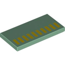Tile 2 x 4 with 10 Yellow Rectangles print