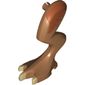 Animal Body Part, Dinosaur, Stygimoloch Leg, Left with Pin, Tan Claws and Dark Orange Spots print