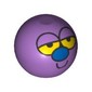 Technic Ball Joint with Face, Yellow Eyes Sleepy, Blue Nose, Smile print