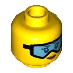 LEGO part MINI HEAD, NO. 2598 in Bright Yellow/ Yellow