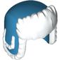 Hat Ushanka with Dark Azure Print