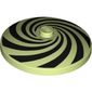 Dish 4 x 4 Inverted [Radar] with Black Spiral Lines print