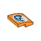 Slope Curved 2 x 2 x 2/3 with Dark Blue, Dark Azure & White Arctic Logo Print