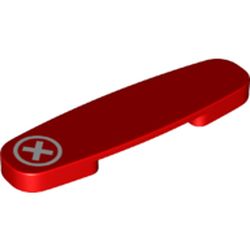 LEGO part 10038507 RAIL ACCESSORY, NO. 4 in Bright Red/ Red