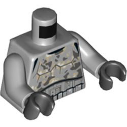 Torso Armor with Camouflage Pattern, Utility Belt Print (Stormtrooper), Light Bluish Gray Arms, Black Hands