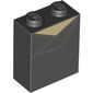 Brick 1 x 2 x 2 with Inside Stud Holder with Black Shirt Lapel print