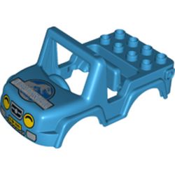 Duplo Off Road Vehicle Top - Grill, Headlights, Number Plate, 'Jurassic World' Logo print