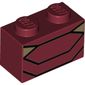 Brick 1 x 2 with Iron Man Armour print
