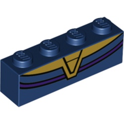 Brick 1 x 4 with Thanos Suit print