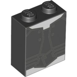 Brick 1 x 2 x 2 with Inside Stud Holder with Gamora Suit print