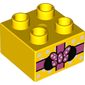 Duplo Brick 2 x 2 with Gift with Minnie Mouse Ears & Bow Print