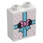 Duplo Brick 1 x 2 x 2 with Gift with Minnie Mouse Ears & Bow Print
