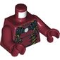 Torso Armor with Silver and Gold Detailing, Light Blue/White Triangle (Arc Reactor) Print (Iron Man), Dark Red Arms and Hands