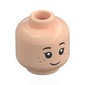 Minifig Head, Eyelashes, Freckles, Happy / Sad Print