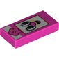 Tile 1 x 2 with Smart Phone with Clown Face print