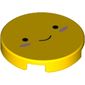 Tile Round 2 x 2 with Smiley Face Blushes