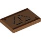 Tile 2 x 3 with Pixelated Black Dots, Reddish Brown Lines print