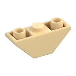 LEGO part  DOUB. INVERT.ROOF TILE 1X3/45° in Brick Yellow/ Tan