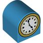 Duplo Brick 2 x 2 x 2 Curved Top with Clock, Hands at 4:57 Print
