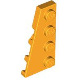 LEGO part 41770 Wedge Plate 4 x 2 Left in Flame Yellowish Orange/ Bright Light Orange