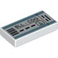 Tile 1 x 2 with Bar Code, BLL CDG Plain Ticket print