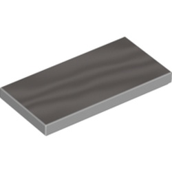LEGO part FLAT TILE 2X4, NO. 166 in Cool Silver Drum Lacquered / Metallic Silver