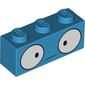 Brick 1 x 3 with 2 Big White Eyes, Line for Mouth