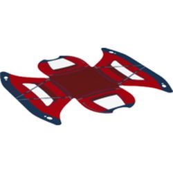 Tent Small with Red and Dark Blue Print
