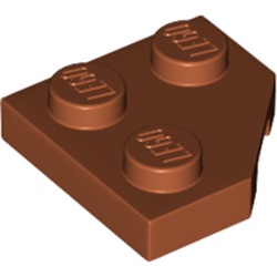LEGO part 26601 Wedge Plate 2 x 2 Cut Corner in Dark Orange