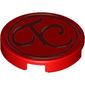 Tile Round 2 x 2 with Stylized 'TC' Print