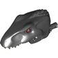 Animal Body Part, Dinosaur, Indoraptor Head with Pin, Dark Tan Teeth, Red Eyes