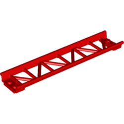 LEGO part 10025059 RAIL 2X16, W/ 3.2 SHAFT in Bright Red/ Red