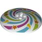 Dish 8 x 8 Inverted [Radar] with Purple, Azure, Lime Swirls, Orange Stars, Yellow Lightning print