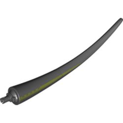 Animal Body Part, Dinosaur, Indoraptor Tail, with Pin, Olive Green Stripes