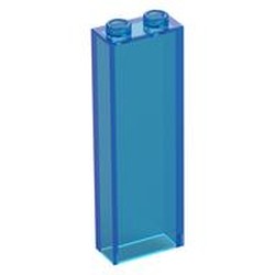 LEGO part 35274 BRICK 1X2X5 in Transparent Blue/ Trans-Dark Blue