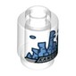 Brick Round 1 x 1 Open Stud with Kandor City print